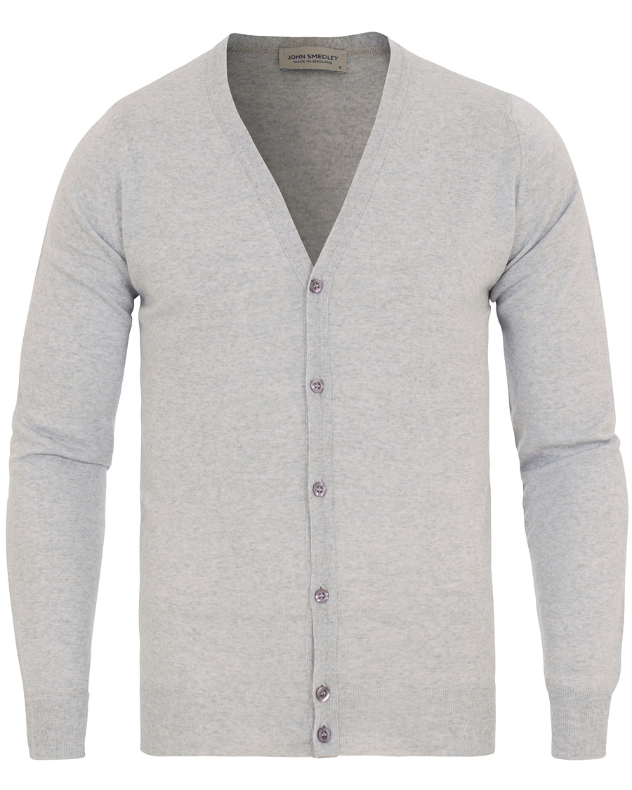 Herre | Trøjer | John Smedley | Petworth Merino Cardigan Bardot Grey