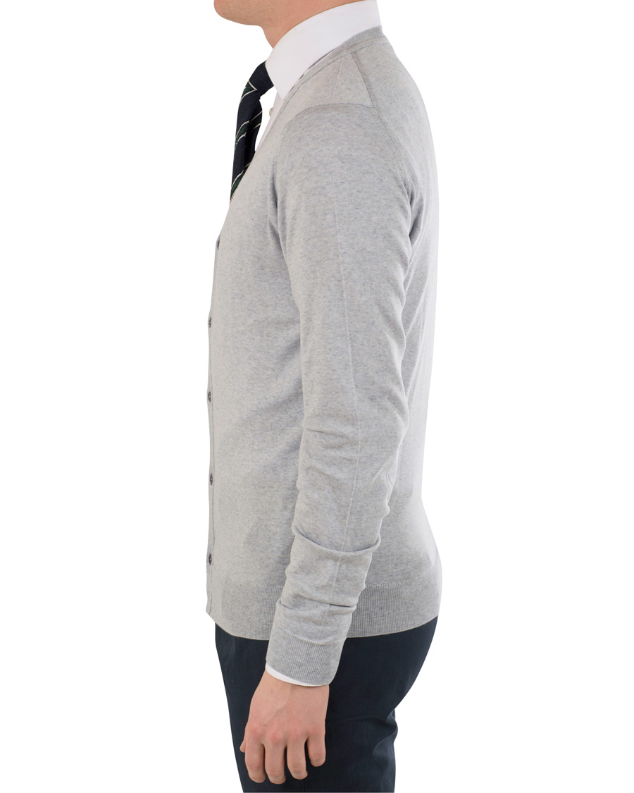 Herre | Trøjer | John Smedley | Petworth Merino Cardigan Bardot Grey