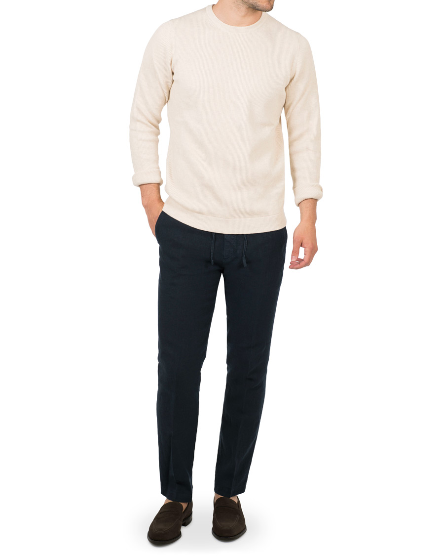 Herre | Bukser | NN07 | New Copenhagen Draw String Linnen Trousers Navy