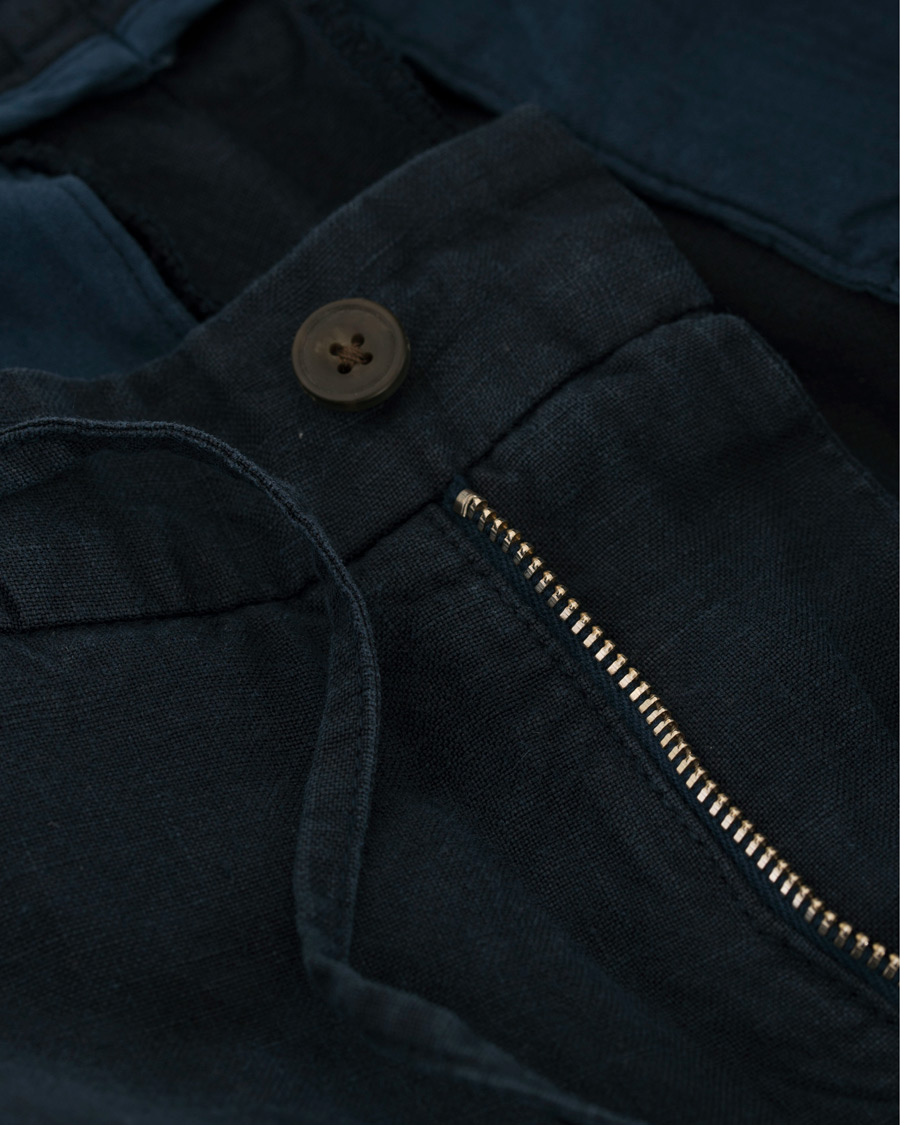 Herre | Bukser | NN07 | New Copenhagen Draw String Linnen Trousers Navy