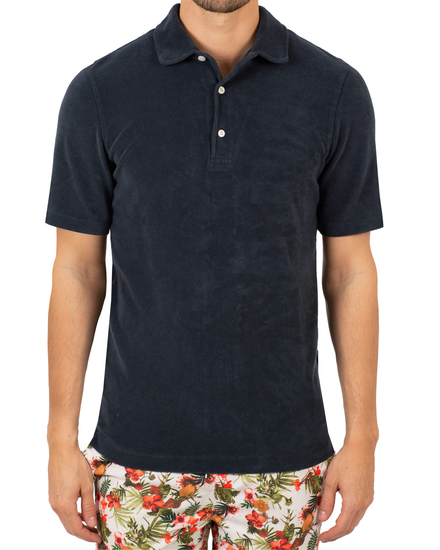 Herre | Polotrøjer | NN07 | Quince Terry Polo Navy