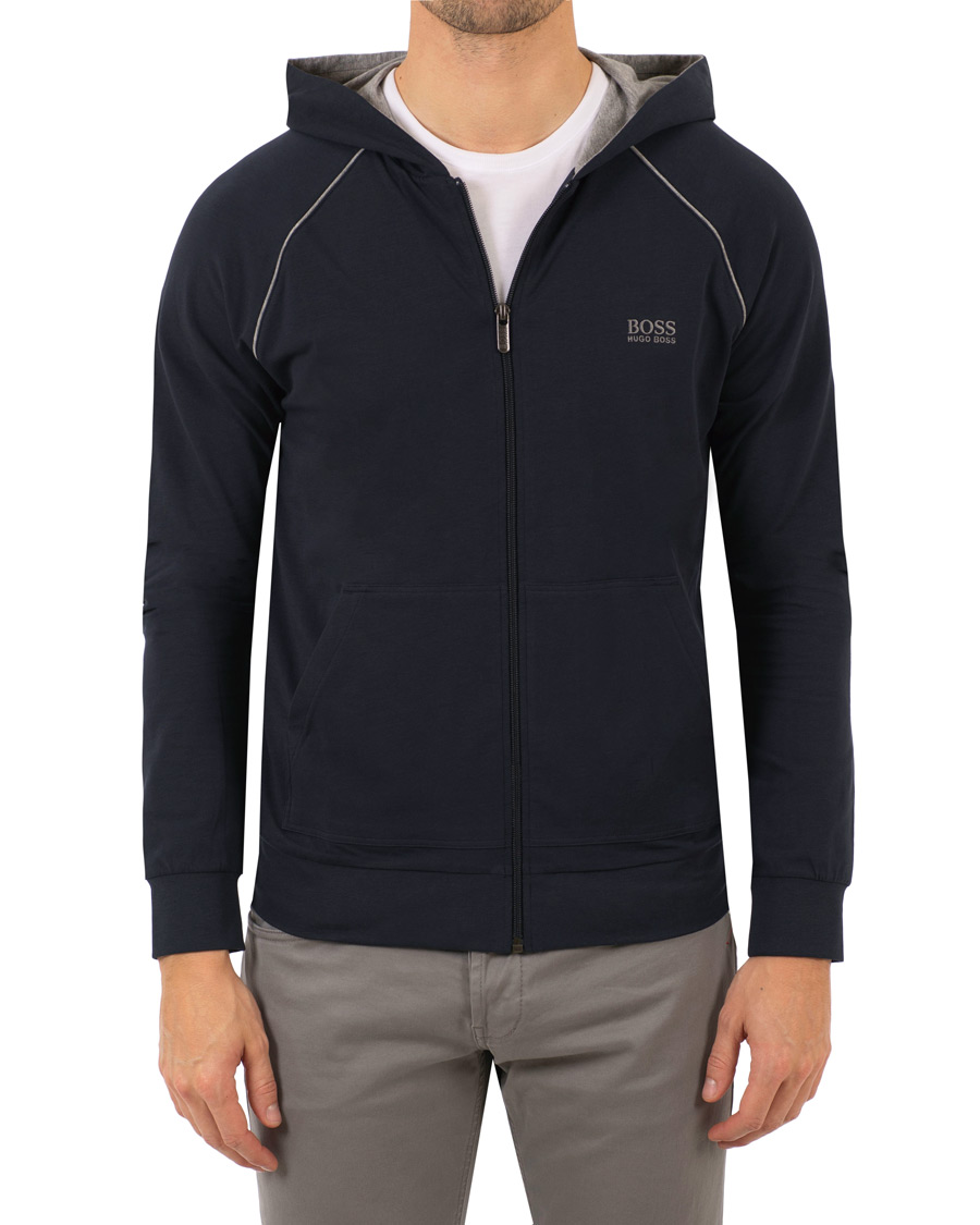 Herre | Trøjer | BOSS BLACK | BOSS Loungewear Full Zip Hoodie Navy