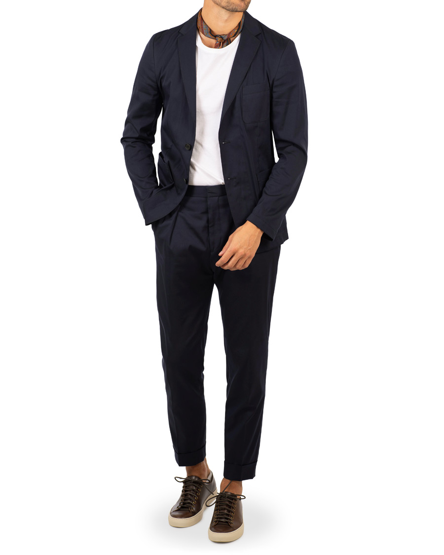 Herre | Blazere & jakker | BOSS BLACK | BOSS Noswen Cotton Stretch Tailoring Blazer Navy