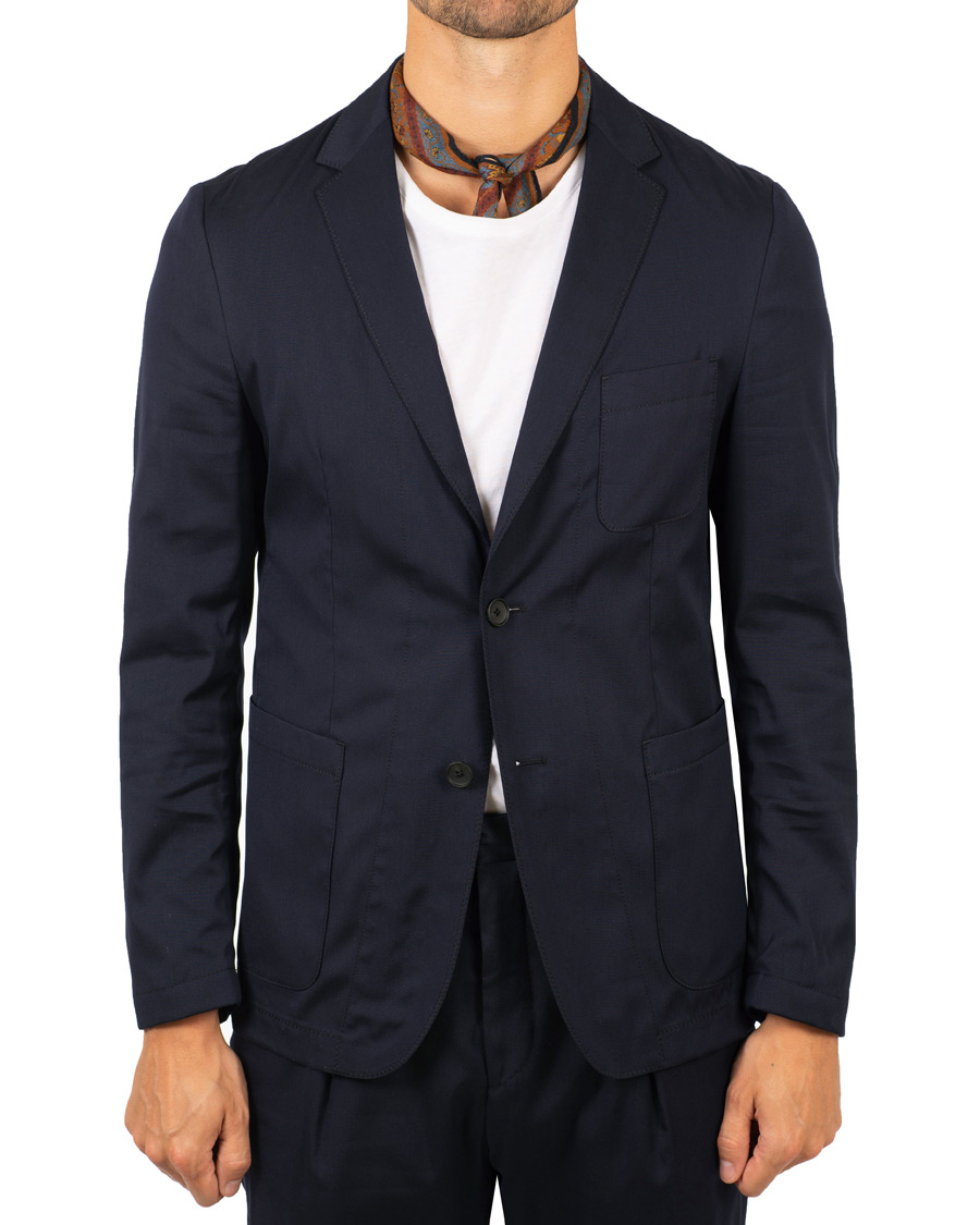 Herre | Blazere & jakker | BOSS BLACK | BOSS Noswen Cotton Stretch Tailoring Blazer Navy