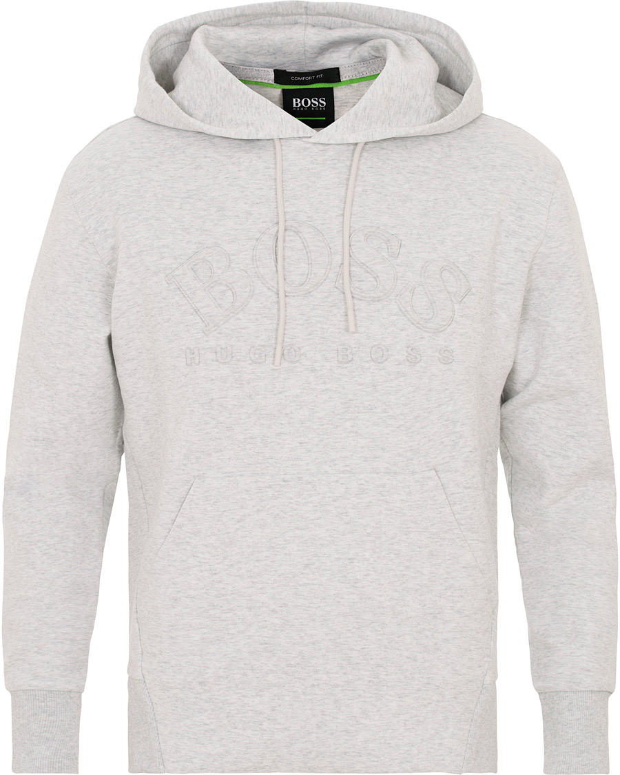 BOSS Athleisure Logo Hoodie Light Grey - CareOfCarl.dk