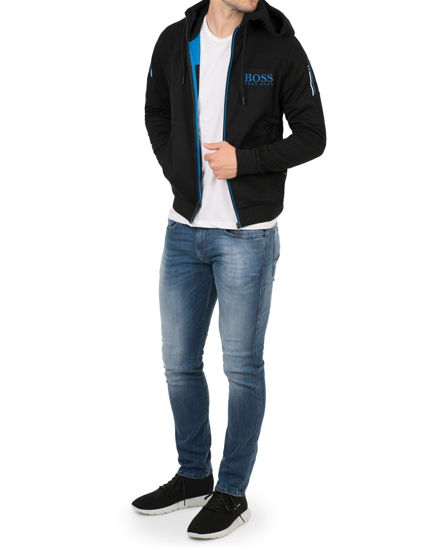 Herre | Trøjer | BOSS GREEN | BOSS Athleisure Saggy Full Zip Hoodie Black