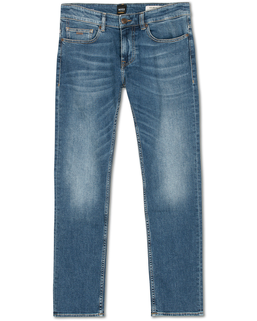 BOSS Casual Slim Stretch Jeans Aqua Blue - CareOfCarl.dk