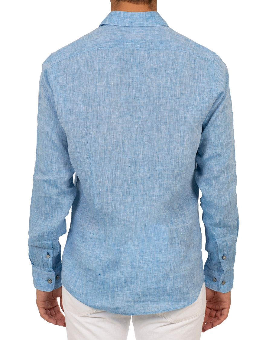 Herre | Skjorter | BOSS BLACK | BOSS Lukas Linen Shirt Light Blue