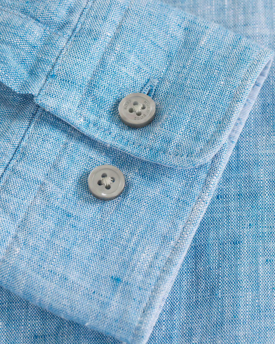 Herre | Skjorter | BOSS BLACK | BOSS Lukas Linen Shirt Light Blue