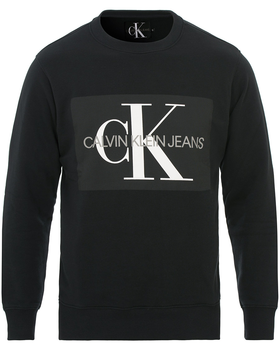 Herre | Trøjer | Calvin Klein Jeans | Basic Monogram Logo Crew Neck Sweatshirt Black