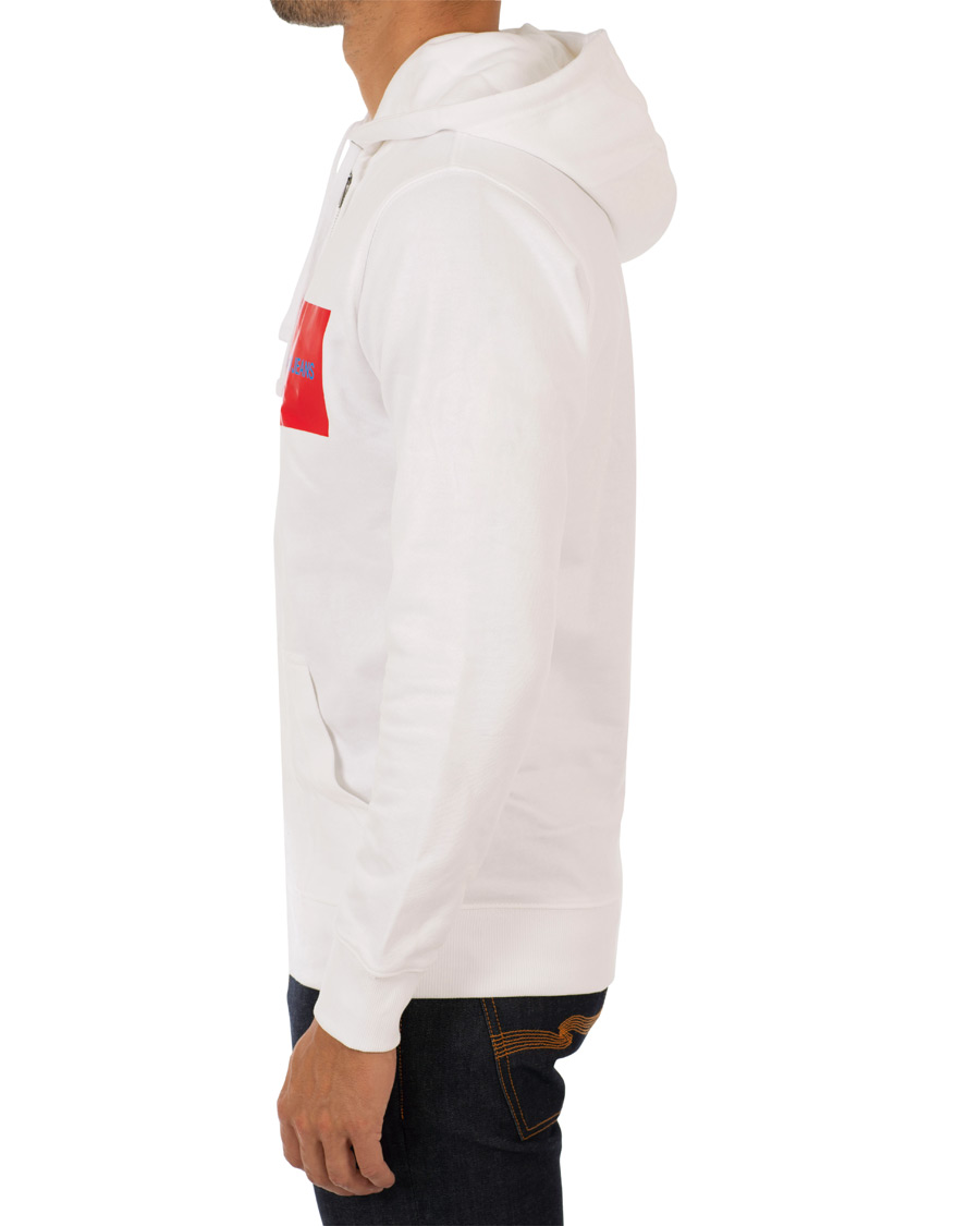 Herre | Trøjer | Calvin Klein Jeans | Institutional Logo Zip Through Hoodie Bright White