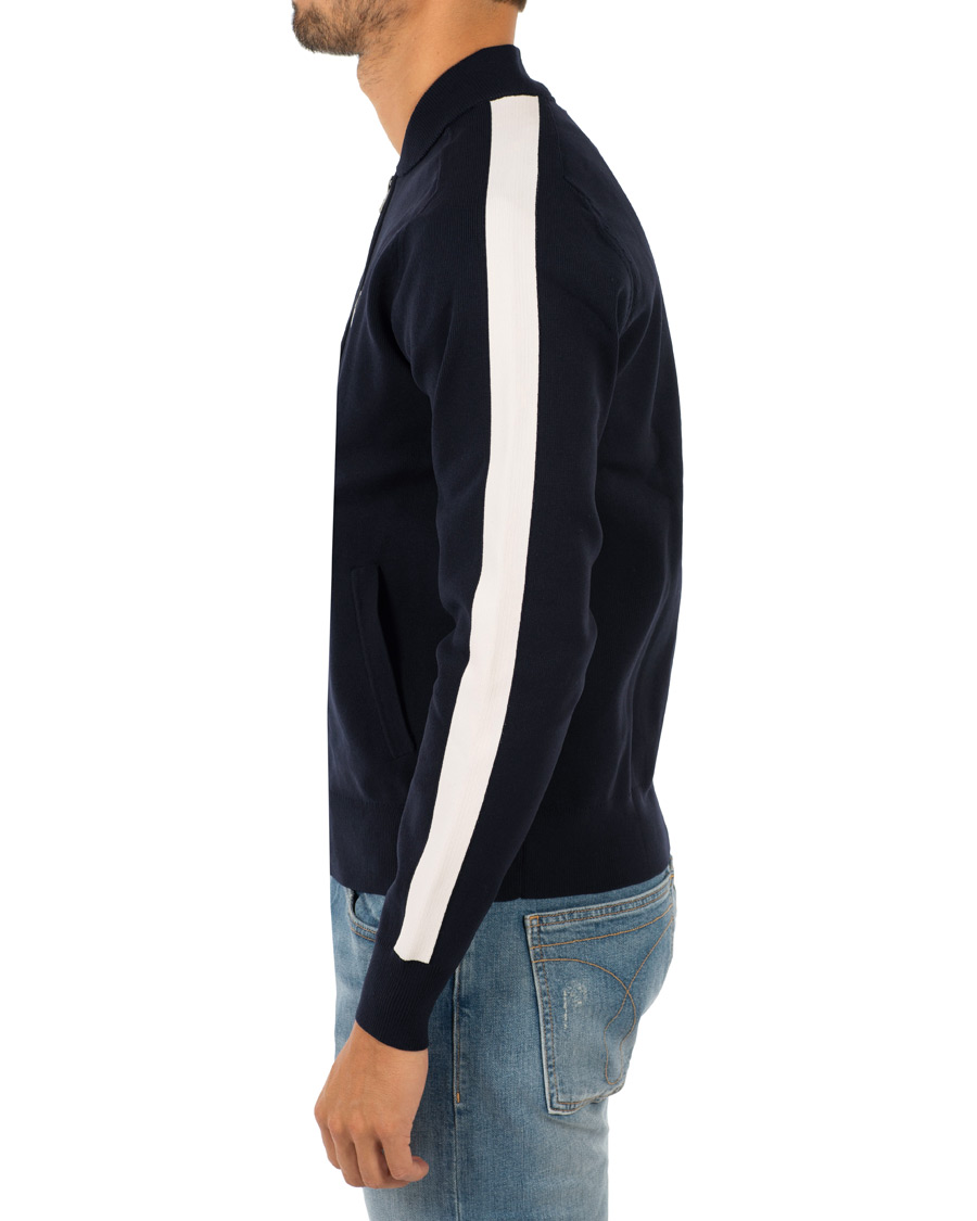 Herre | Trøjer | Calvin Klein Jeans | Contrast Sleeve Stripe Nylon Bomber Night Sky