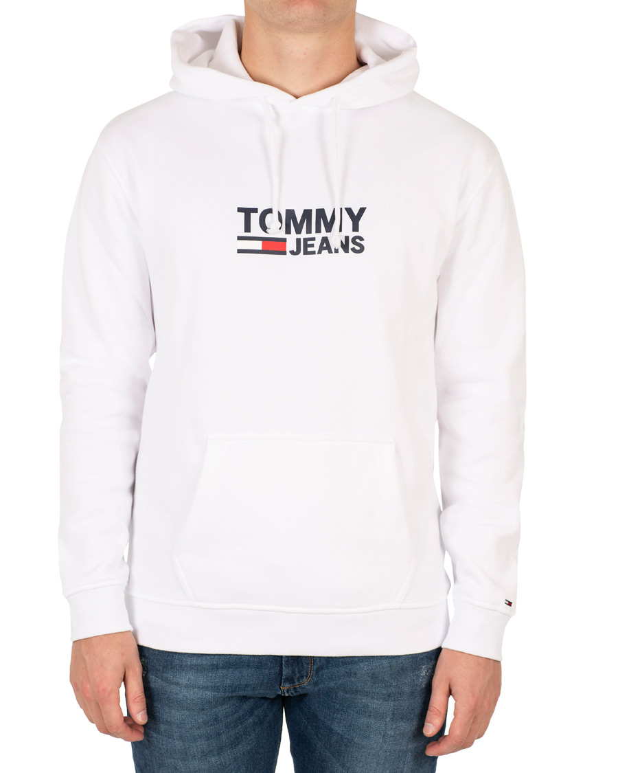 Herre | Trøjer | Tommy Jeans | Corp Logo Hoodie White