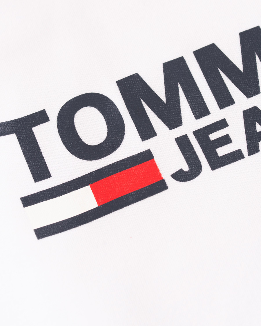 Herre | Trøjer | Tommy Jeans | Corp Logo Hoodie White