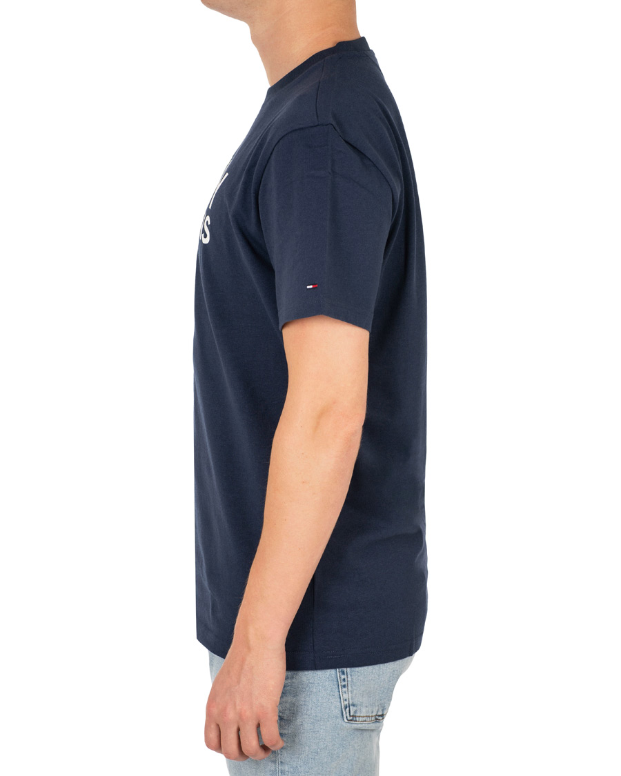Herre | T-Shirts | Tommy Jeans | Classic Logo Crew Neck Tee Black Iris