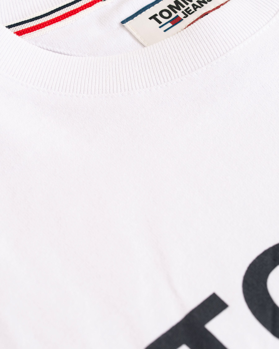 Herre | T-Shirts | Tommy Jeans | Classic Logo Crew Neck Tee White