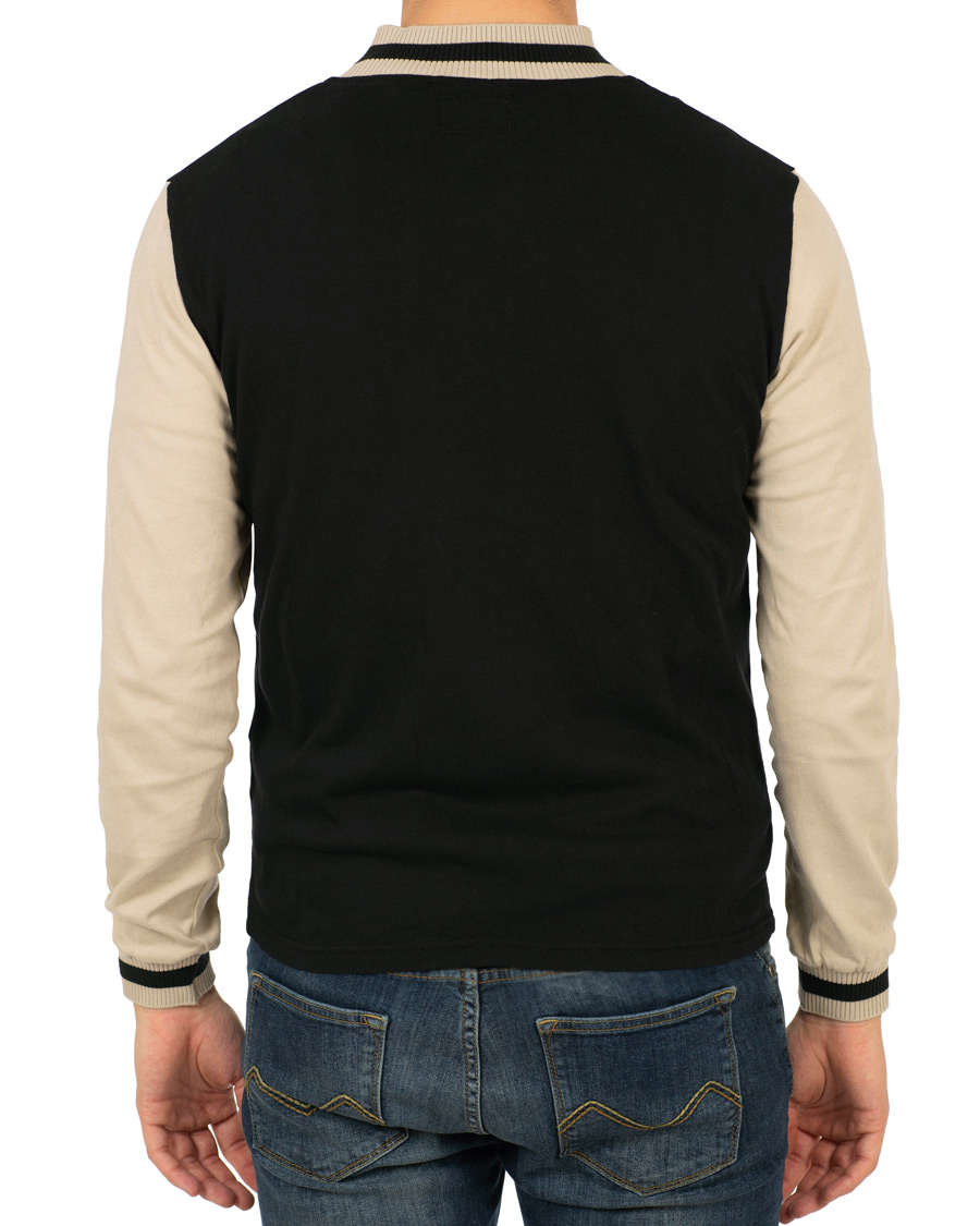 Herre | Trøjer | Nudie Jeans | Sture Jersey College Bomber Jacket Black/Sand