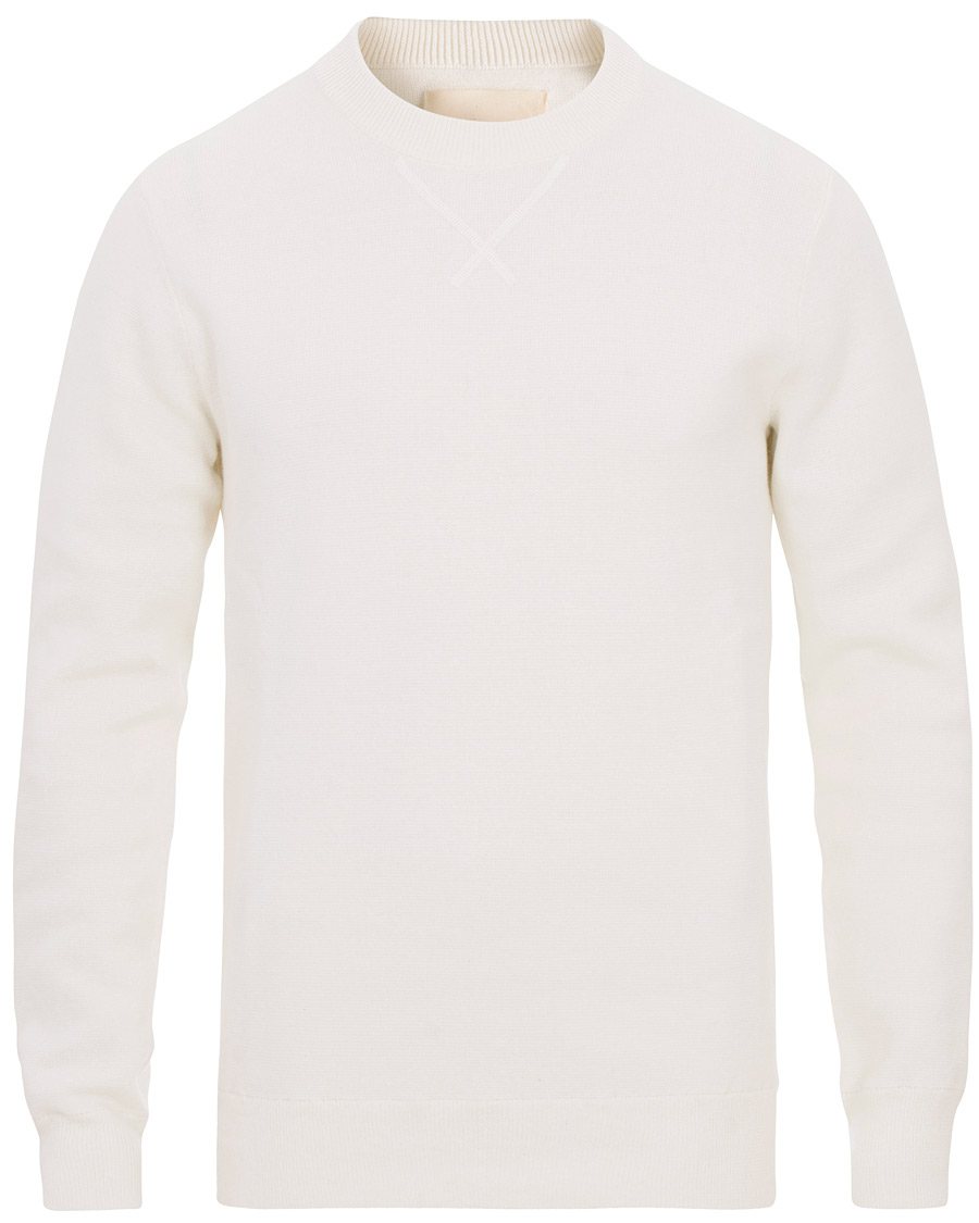 Herre | Trøjer | A Day's March | Milano Knit Sweater Off White