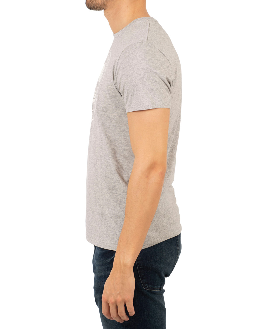 Herre | T-Shirts | GANT | Båstad Crew Neck Tee Light Grey Melange