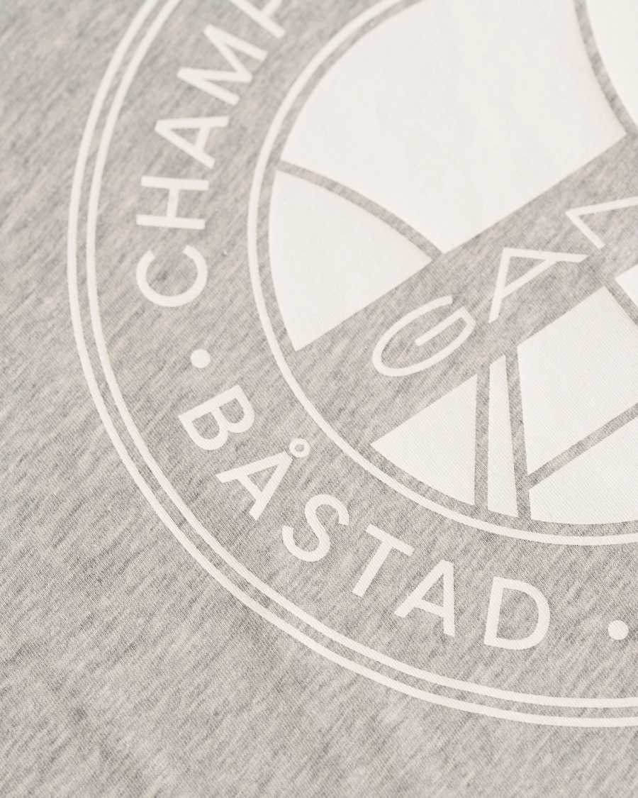 Herre | T-Shirts | GANT | Båstad Crew Neck Tee Light Grey Melange