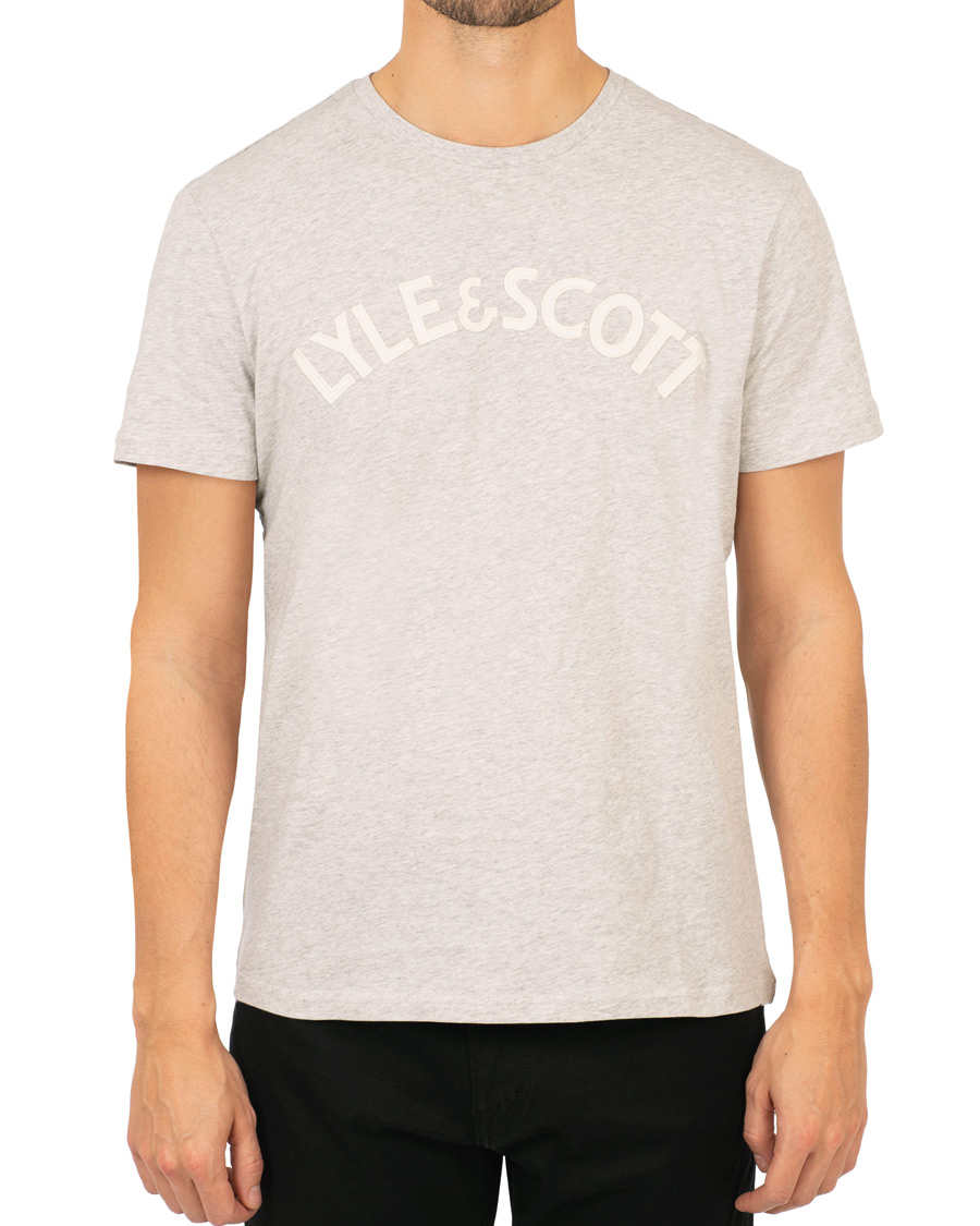 Herre | T-Shirts | Lyle & Scott | Logo Crew Neck Tee Light Grey Marl