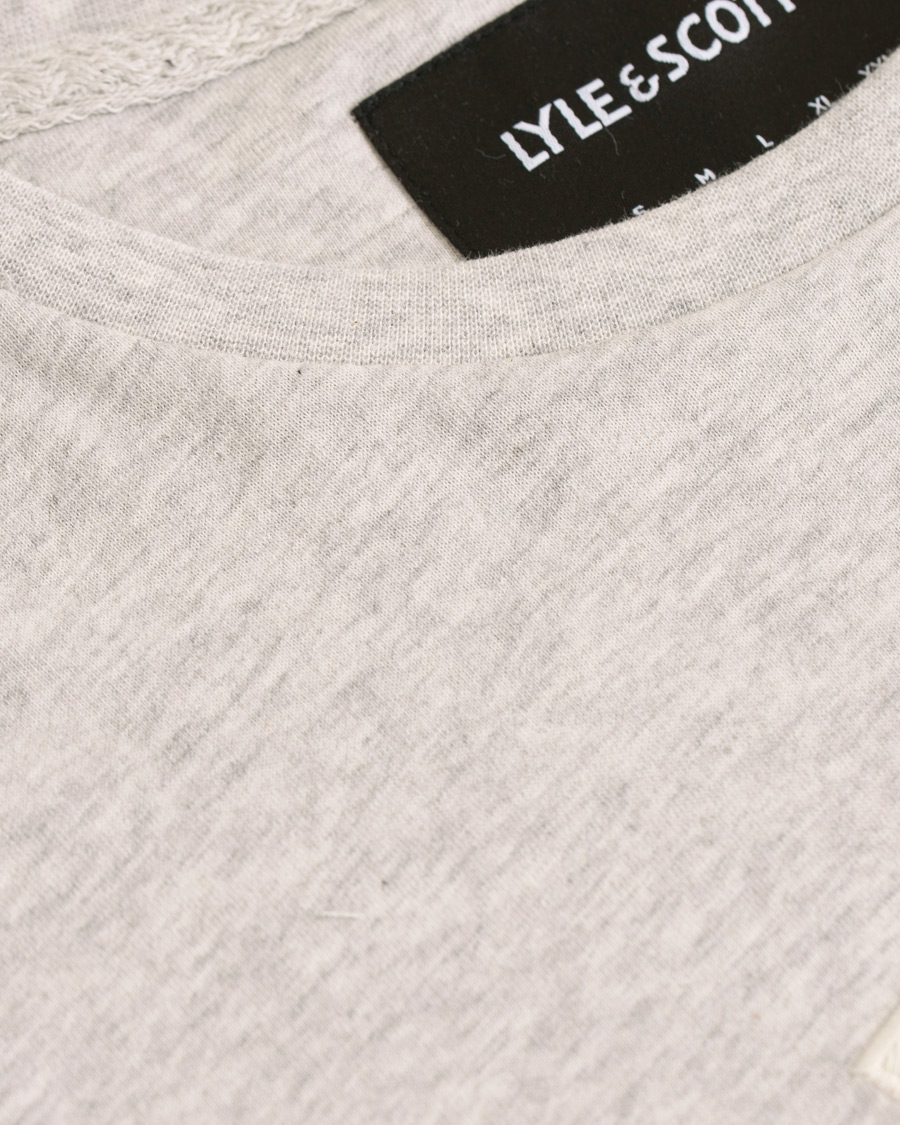 Herre | T-Shirts | Lyle & Scott | Logo Crew Neck Tee Light Grey Marl