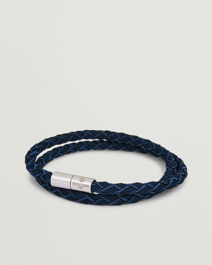 Herre |  | Skultuna | The Suede Bracelet Blue