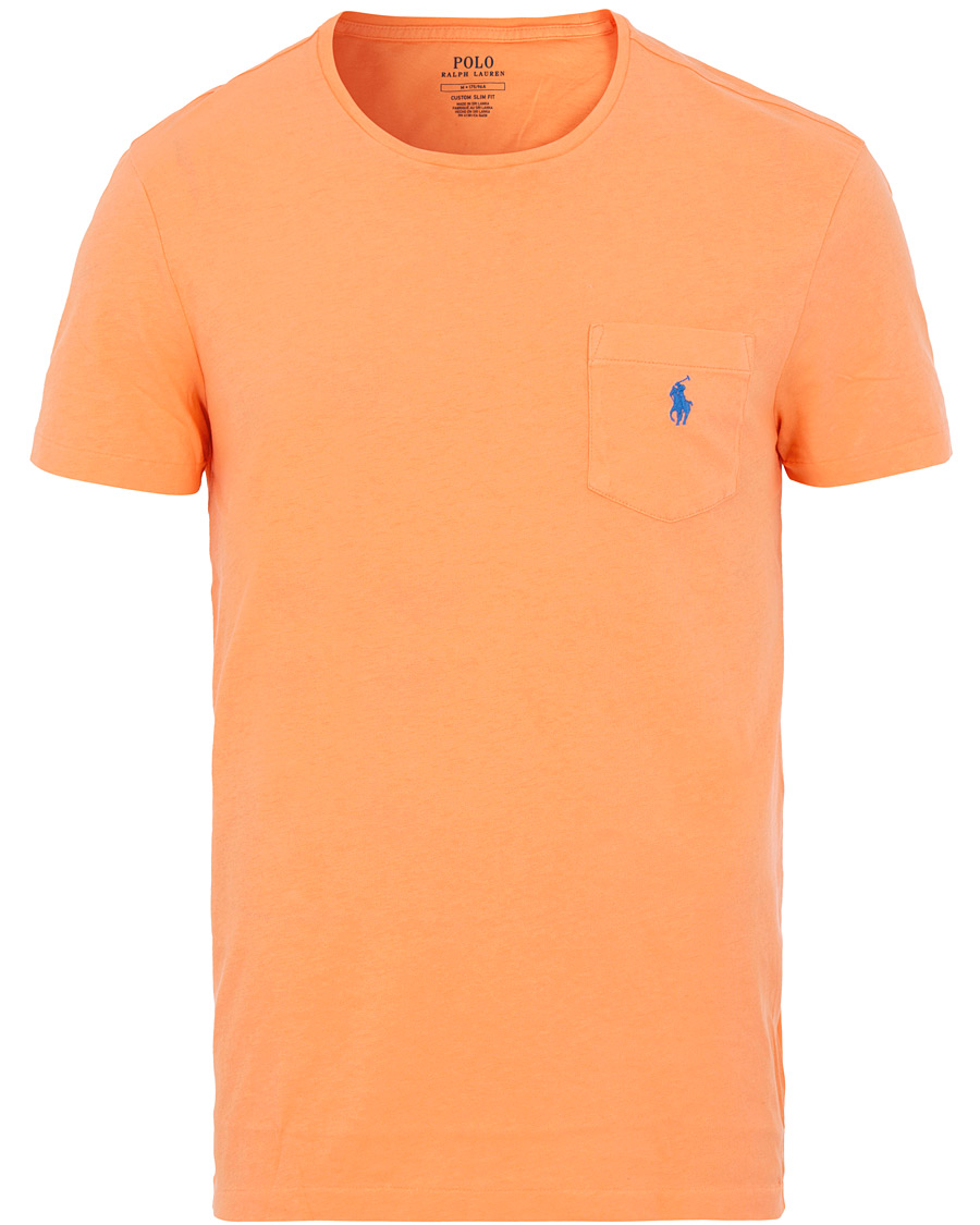 Herre | T-Shirts | Polo Ralph Lauren | Crew Neck Pocket Tee Classic Peach