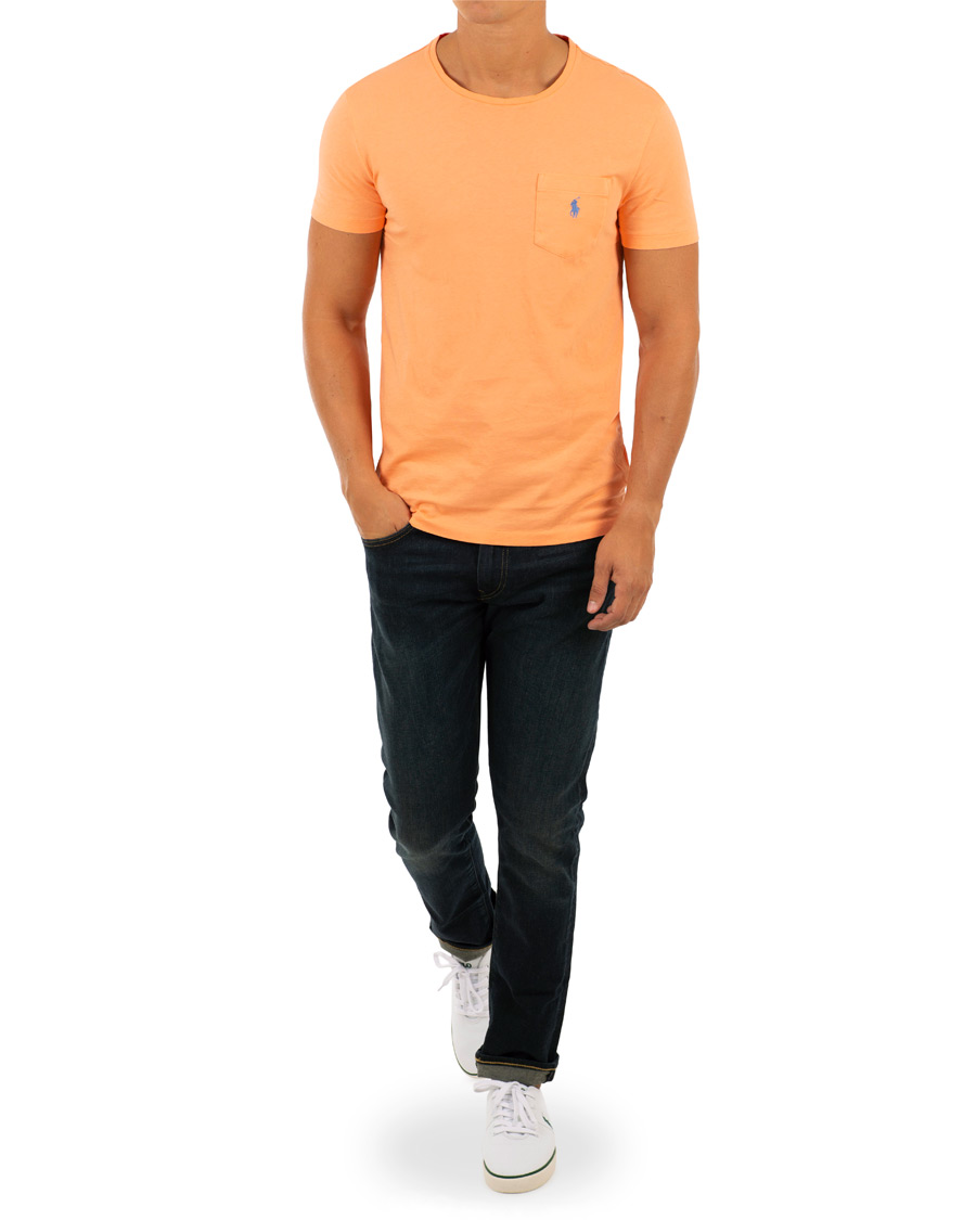 Herre | T-Shirts | Polo Ralph Lauren | Crew Neck Pocket Tee Classic Peach