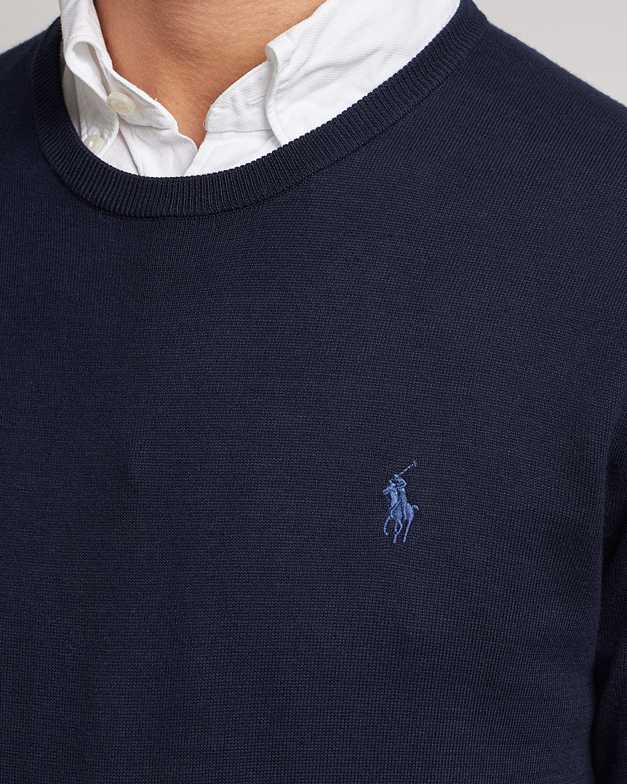 Herre | Trøjer | Polo Ralph Lauren | Pima Cotton Crew Neck Pullover Hunter Navy