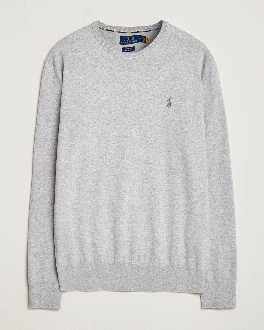 Herre | Trøjer | Polo Ralph Lauren | Pima Cotton Crew Neck Pullover Andover Heather