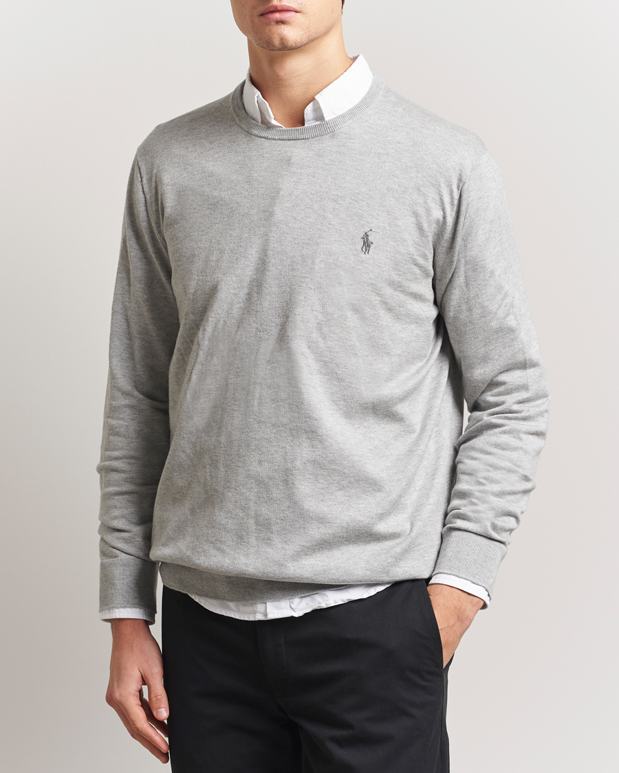 Herre | Pullovers med rund hals | Polo Ralph Lauren | Pima Cotton Crew Neck Pullover Andover Heather