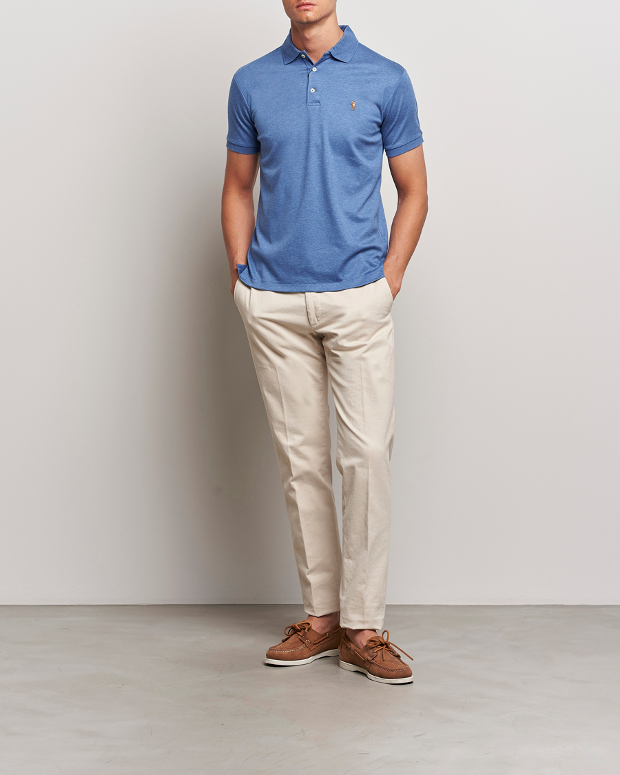 Herre | Polotrøjer | Polo Ralph Lauren | Slim Fit Pima Cotton Polo Faded Royal