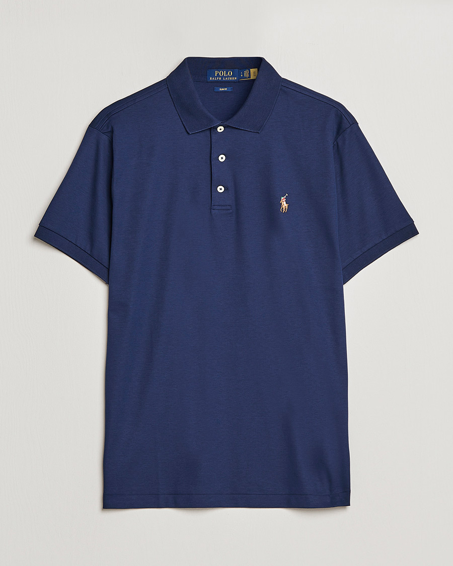 Herre | Polotrøjer | Polo Ralph Lauren | Slim Fit Pima Cotton Polo Refined Navy