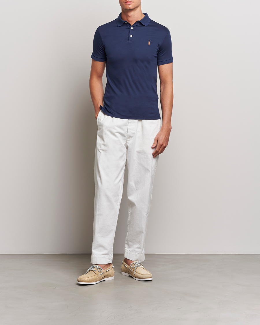 Herre | Polotrøjer | Polo Ralph Lauren | Slim Fit Pima Cotton Polo Refined Navy