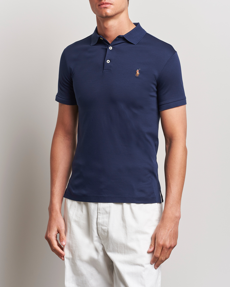 Herr | Pikéer | Polo Ralph Lauren | Slim Fit Pima Cotton Polo Refined Navy