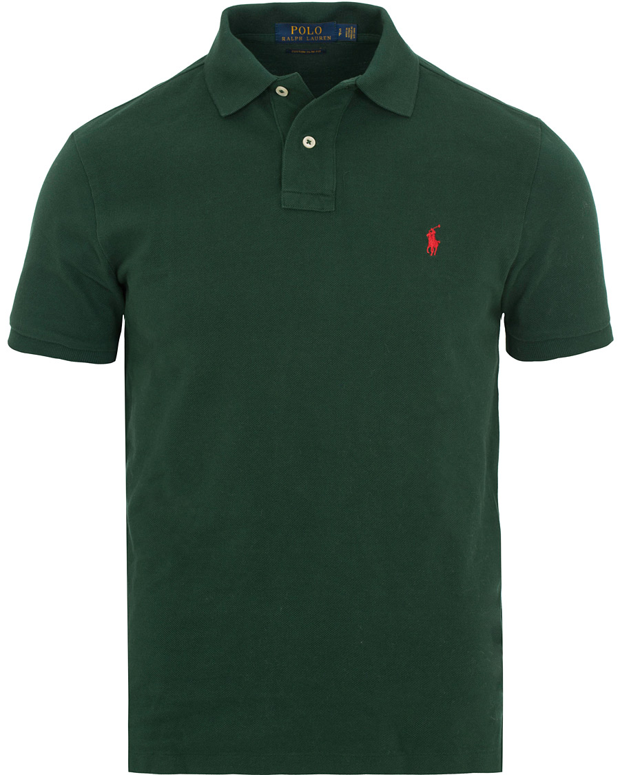 Herre | Polotrøjer | Polo Ralph Lauren | Custom Slim Fit Polo College Green