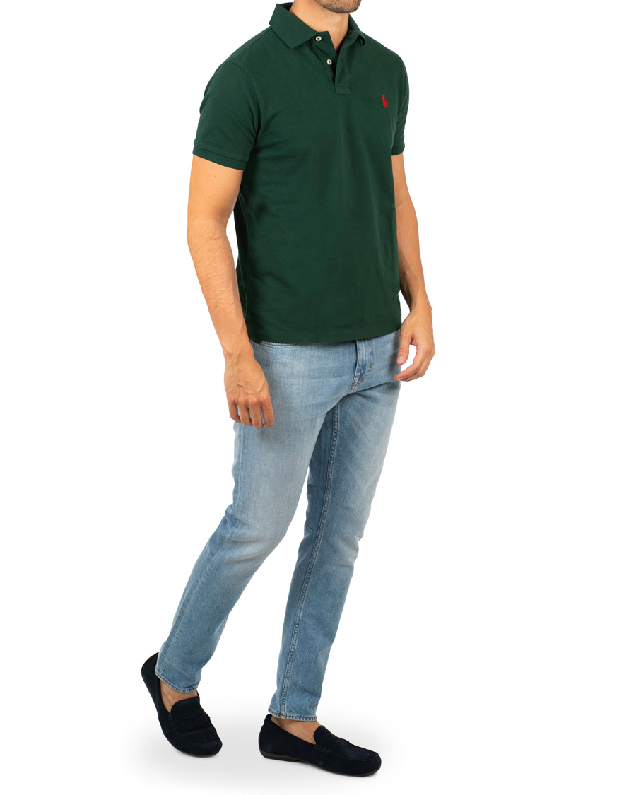 Herre | Polotrøjer | Polo Ralph Lauren | Custom Slim Fit Polo College Green