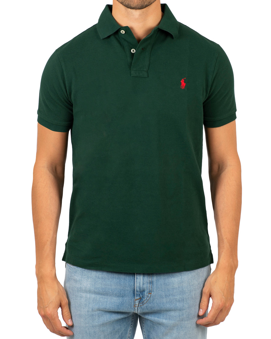 Herre | Polotrøjer | Polo Ralph Lauren | Custom Slim Fit Polo College Green
