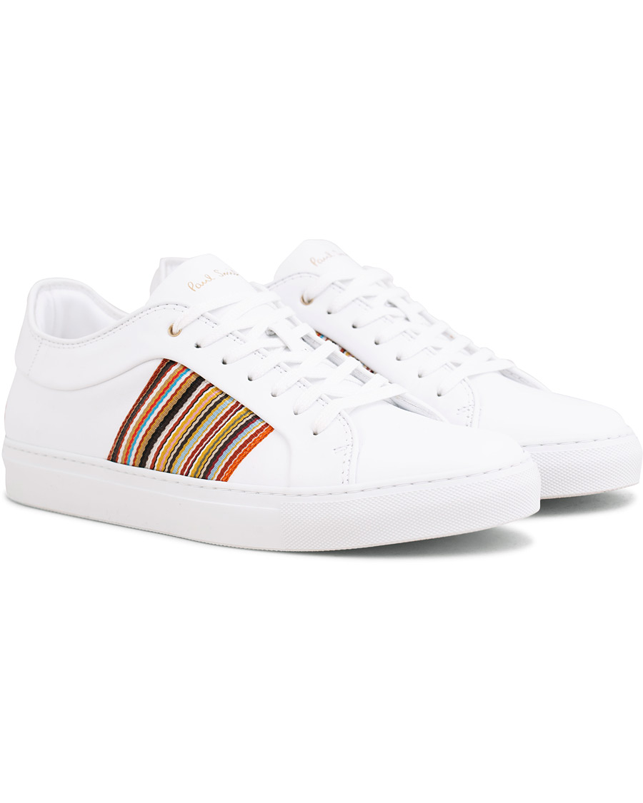 Paul Smith Leather Stripe Sneaker White - CareOfCarl.dk