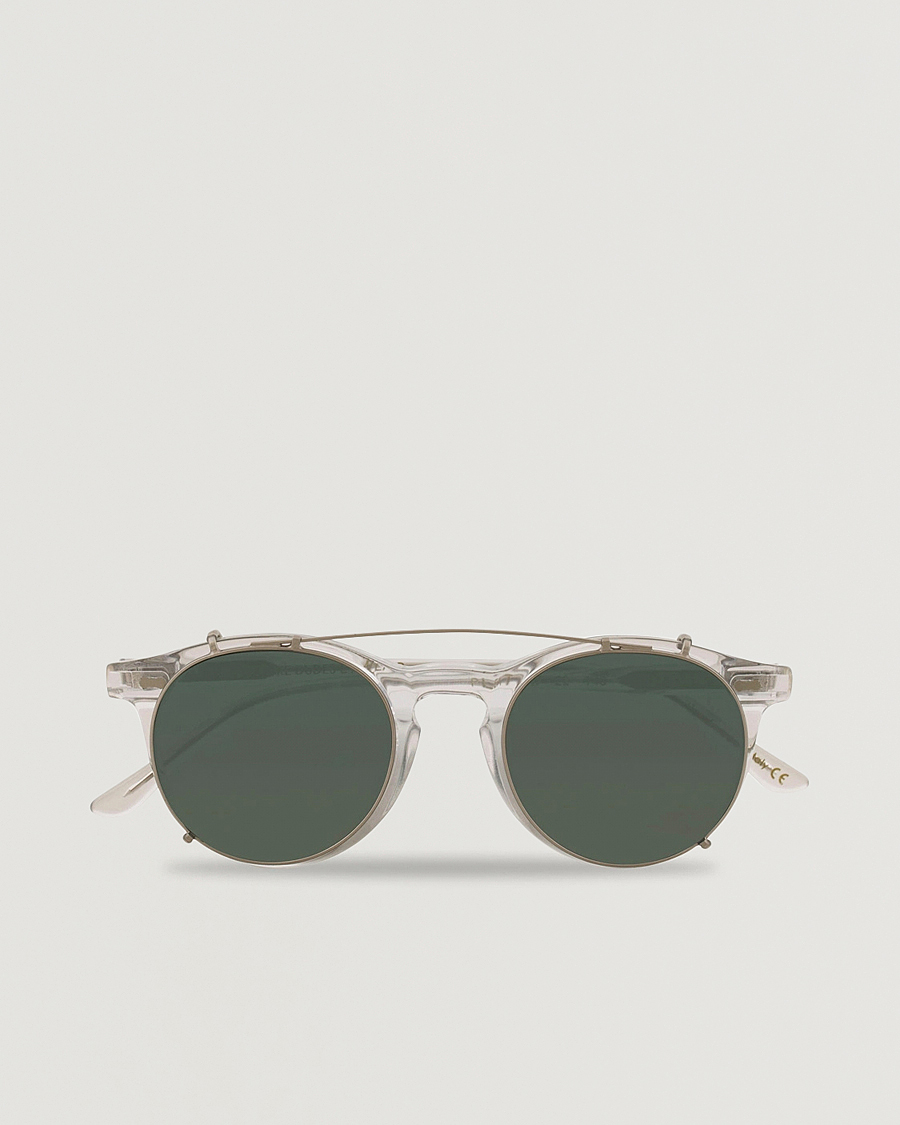 Herre |  | TBD Eyewear | Pleat Clip On Sunglasses  Transparent