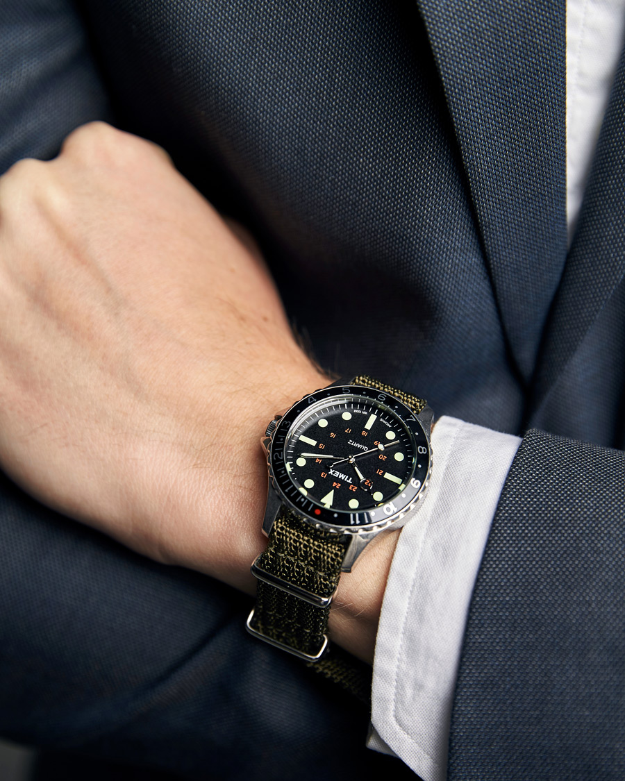 Herre | Timex Navi Harbor Steel/Black Dial | Timex | Navi Harbor Steel/Black Dial