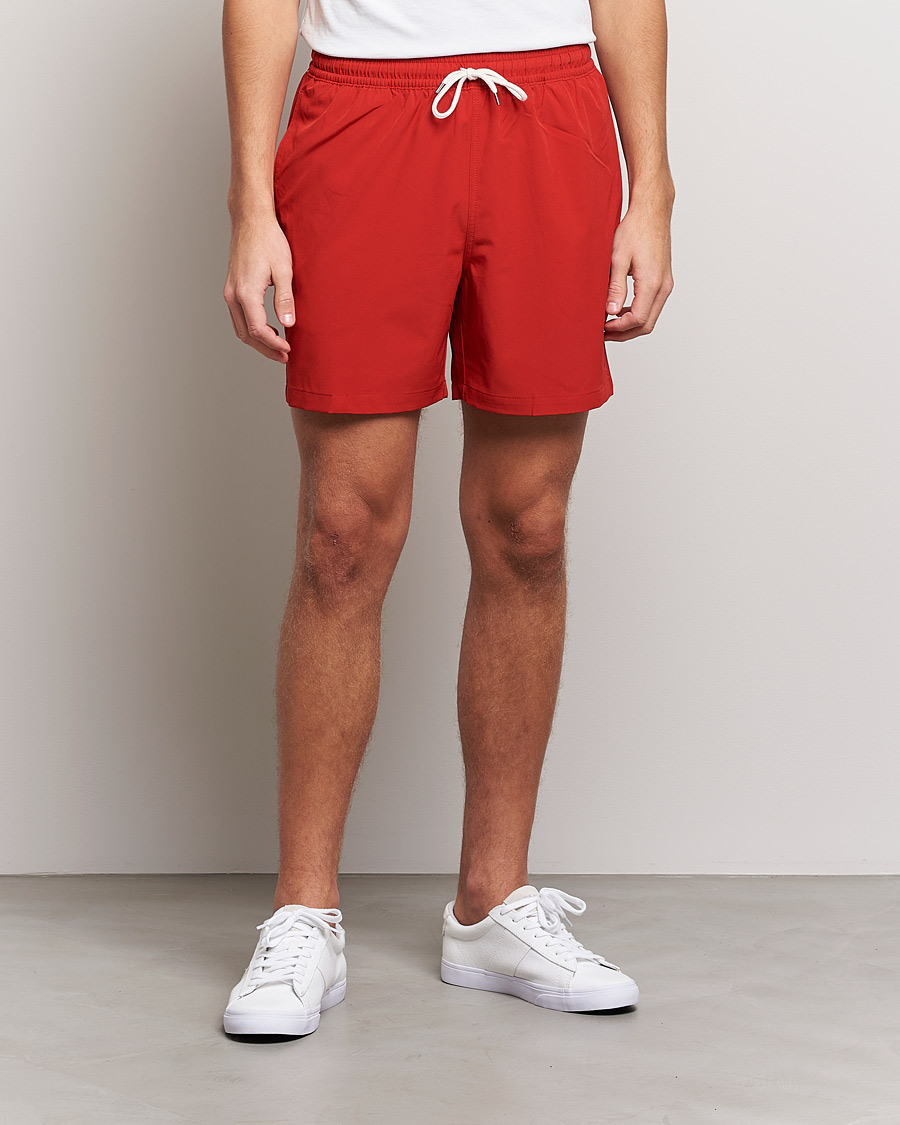 Herre | Badebukser med snøre | Polo Ralph Lauren | Traveler Boxer Swim Shorts RL Red