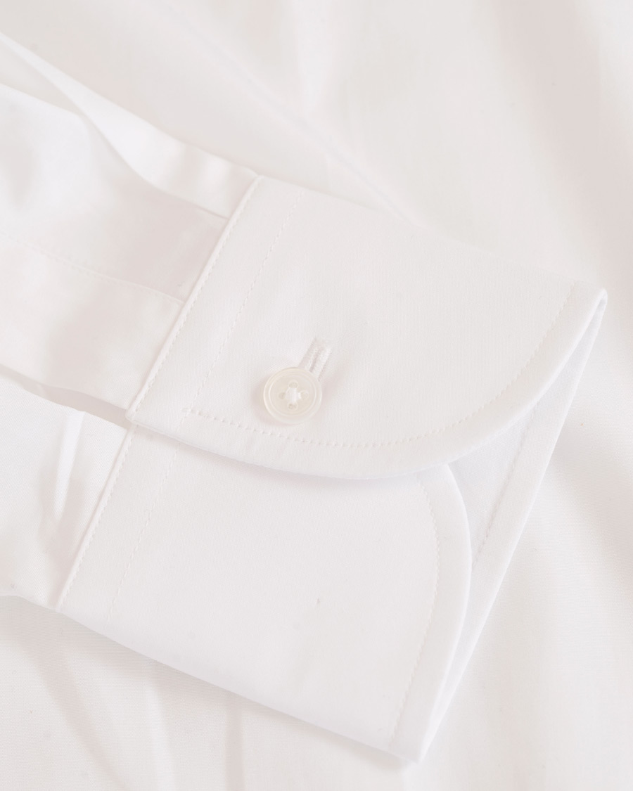 Herre | Skjorter | Drake's | Slim Fit Poplin Shirt White