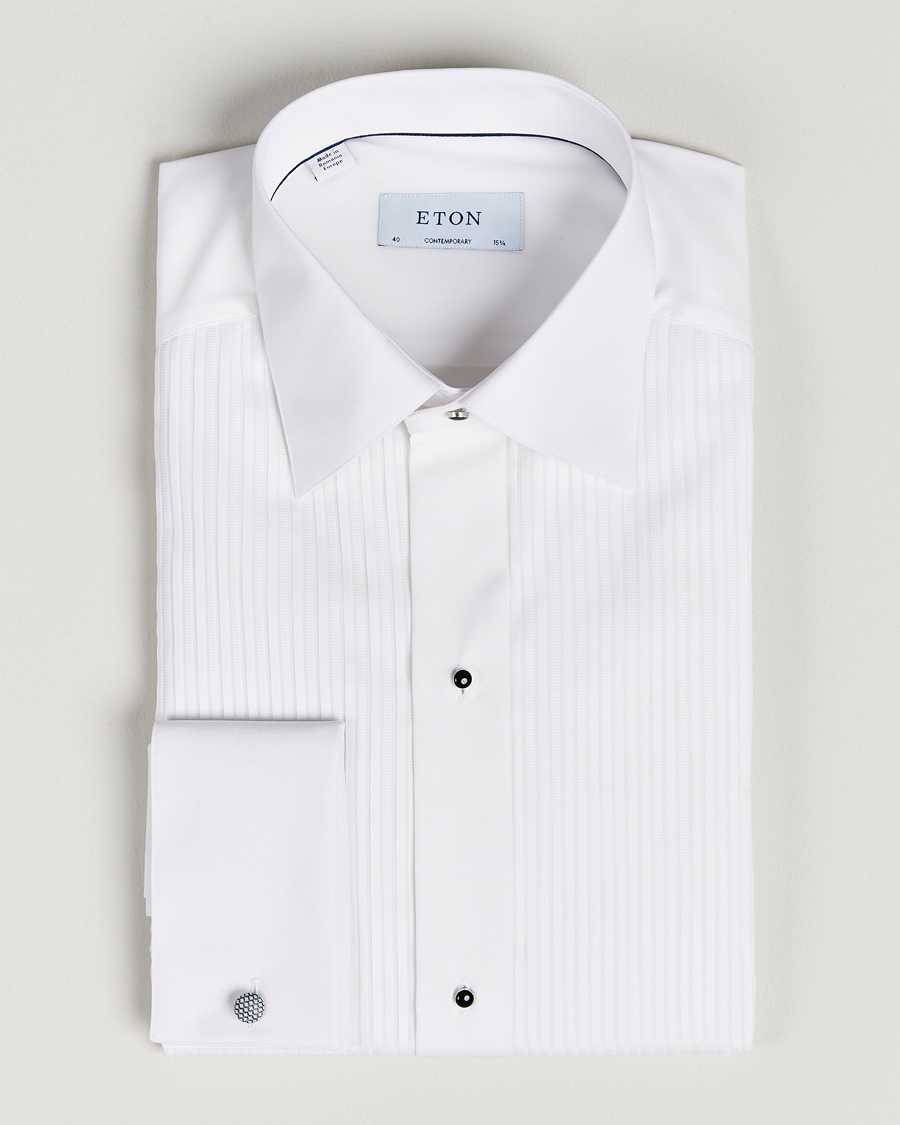 Herr |  | Eton | Custom Fit Tuxedo Shirt Black Ribbon White