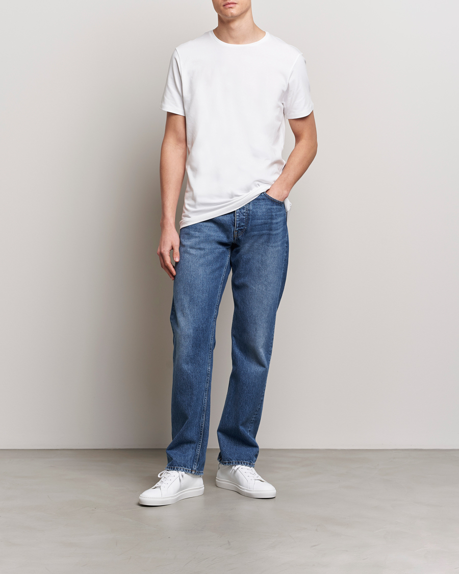 Herre | T-Shirts | Bread & Boxers | 2-Pack Crew Neck Tee White
