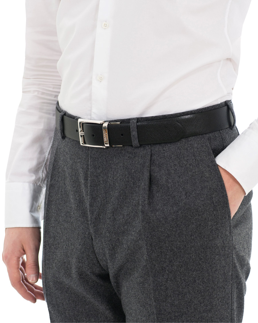 Herre | Canali Reversible Belt Cognac/Black | Canali | Reversible Belt Cognac/Black