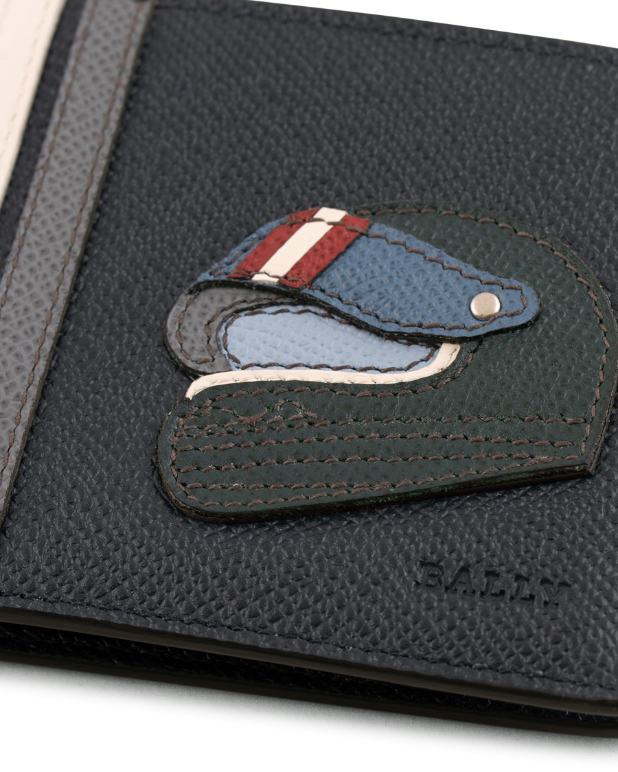 Herre | Bally Bevye Leather Detail Wallet Blue | Bally | Bevye Leather Detail Wallet Blue