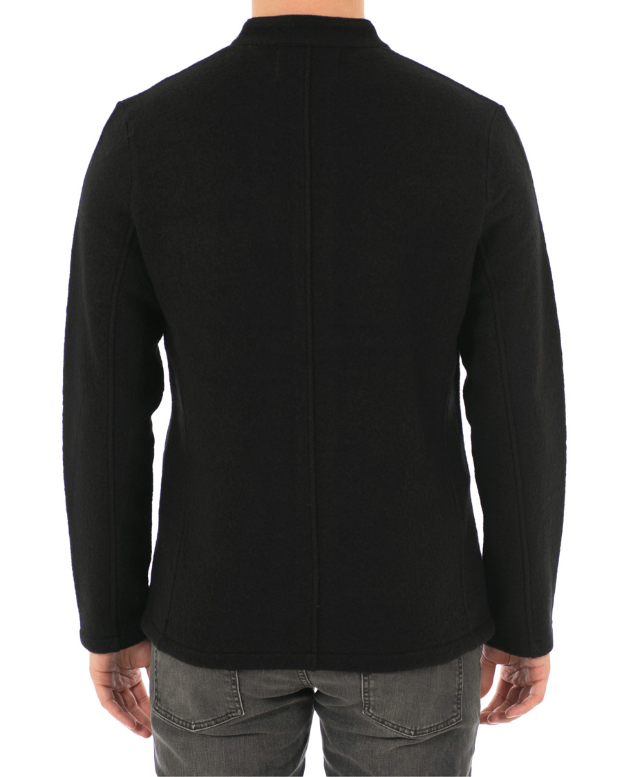 Herre | Jakker | NN07 | Oswald Wool Stand Up Collar Overshirt Black