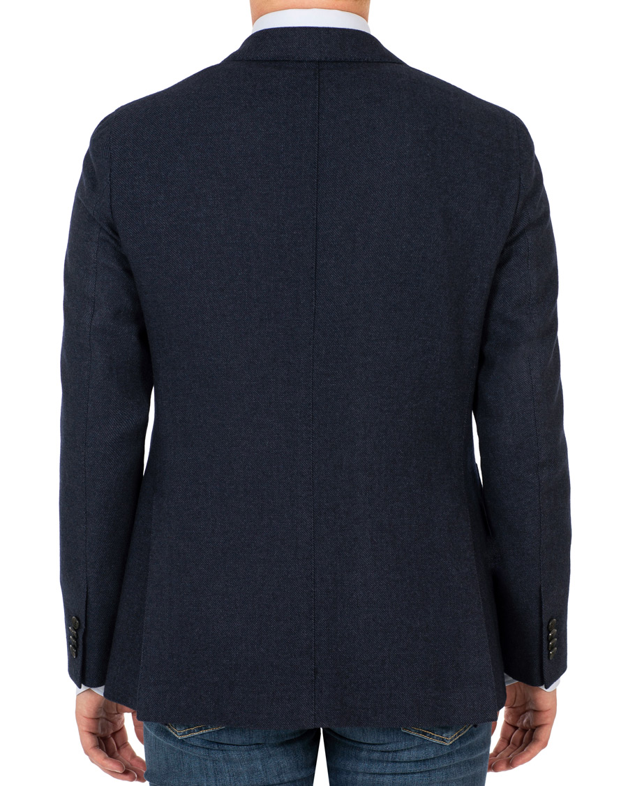 Herre | Blazere & jakker | Caruso | Aida Microstructure Melange Wool Blazer Dark Blue